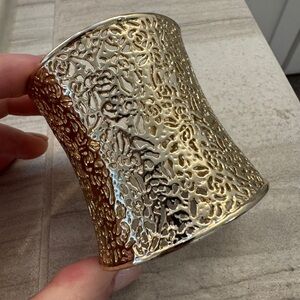 Kendra Scott Ainsley Wide  Gold Cuff Bracelet